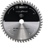 Bosch Professional Circular Saw Blade for Cordless Saws - Standard for Wood - 184x1.6/1.1x20 T48