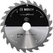 Bosch Professional Circular Saw Blade for Cordless Saws - Standard for Wood - 190x1.6/1.1x30 T24
