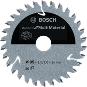 Bosch Professional Multi Material Circular Saw Blade for Cordless Saws - 85x1.5/1x15 T30