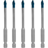 Bosch Professional HardCeramic HEX-9 Roof Tile Drill Bit Set, 5mm, 5-pc