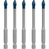 Bosch Professional HardCeramic HEX-9 Roof Tile Drill Bit Set, 6mm, 5-pc