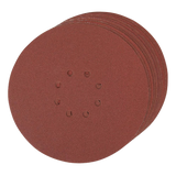 Silverline Hook & Loop Discs Punched 225mm 10Pk - 120 Grit