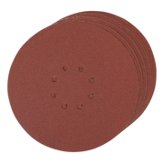 Silverline Hook & Loop Discs Punched 225mm 10Pk - 120 Grit