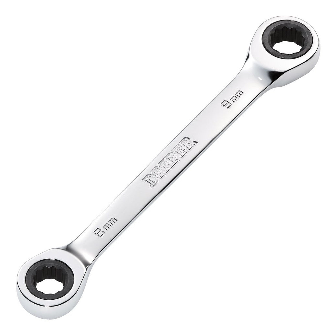 Draper Tools HI-TORQ® Metric Double Ratchet Ring Spanner, 8 x 9mm