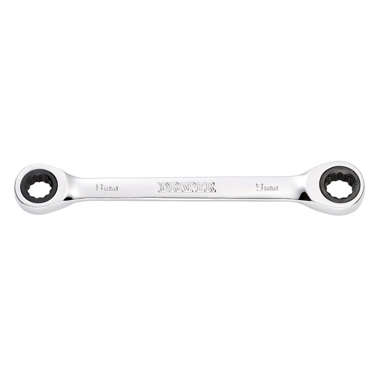 Draper Tools HI-TORQ® Metric Double Ratchet Ring Spanner, 8 x 9mm