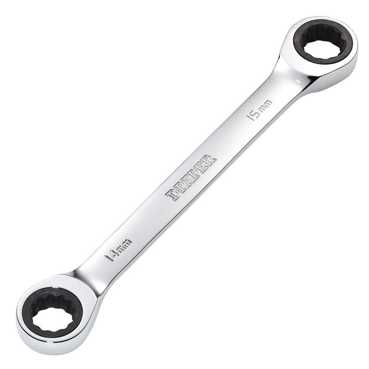 Draper Tools HI-TORQ® Metric Double Ratchet Ring Spanner, 14 x 15mm