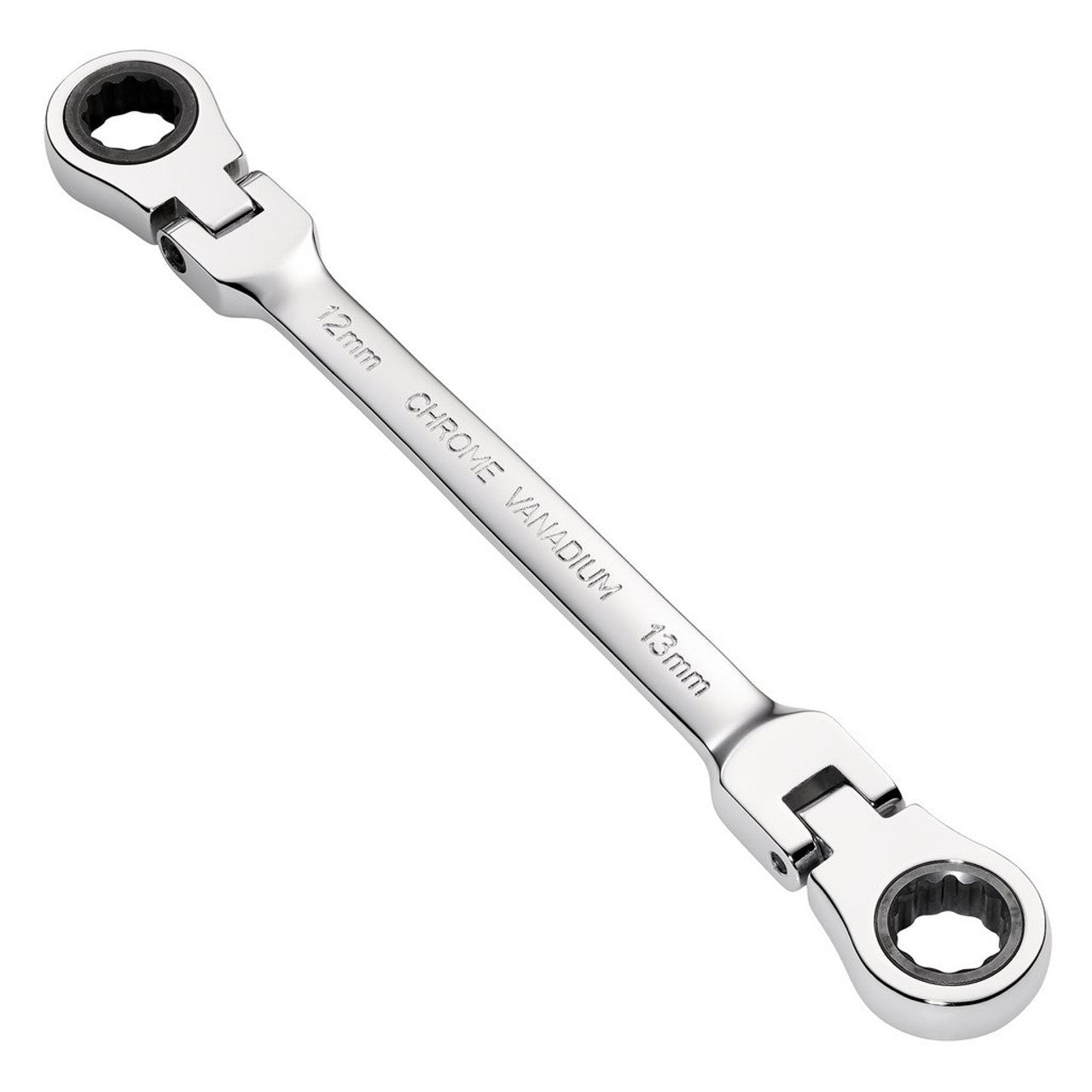 Draper Tools HI-TORQ® Metric Flexible Head Double Ring Ratchet Spanner, 12 x 13mm