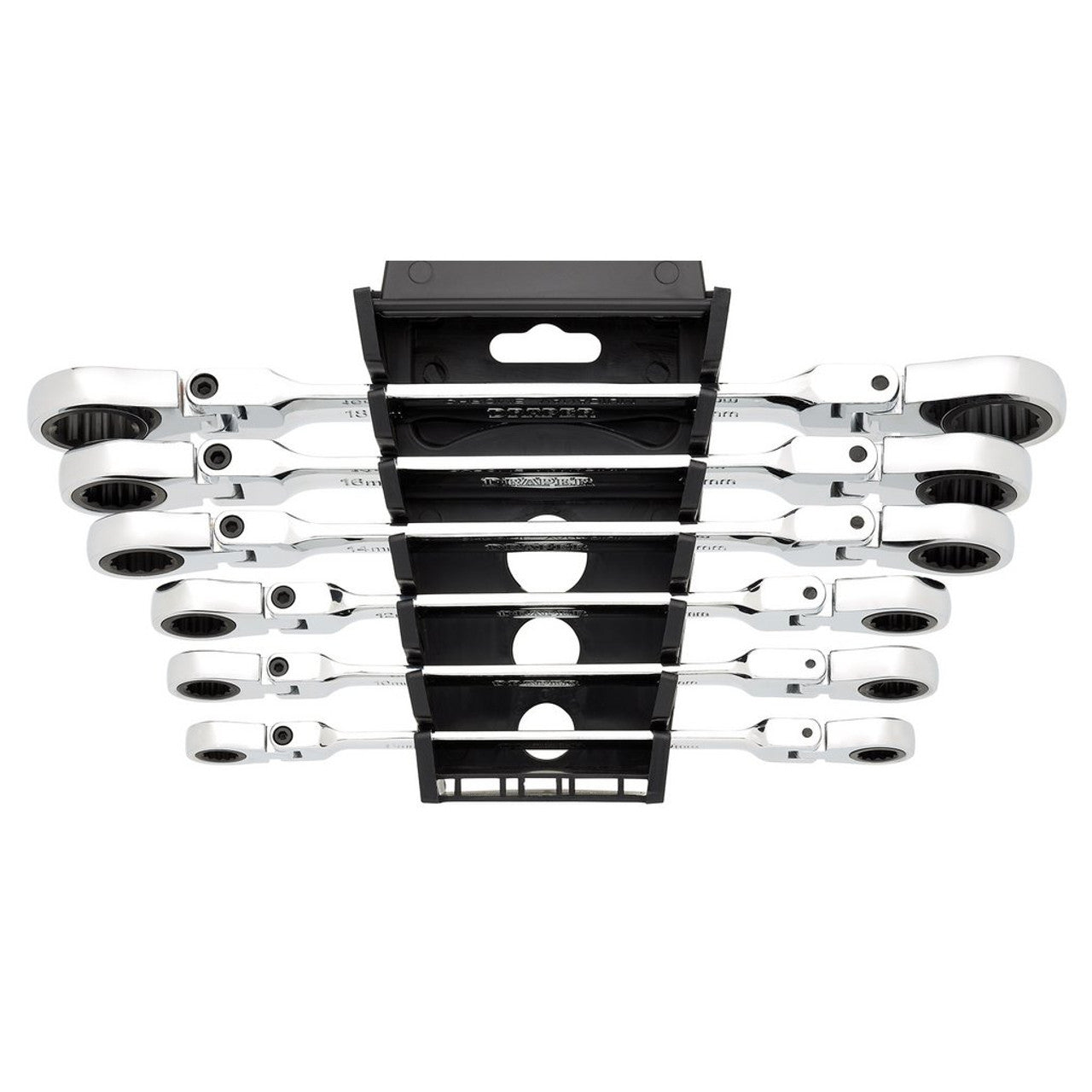Draper Tools  HI-TORQ® Metric Flexible Head Double Ring Ratchet Spanner Set (6 Piece)