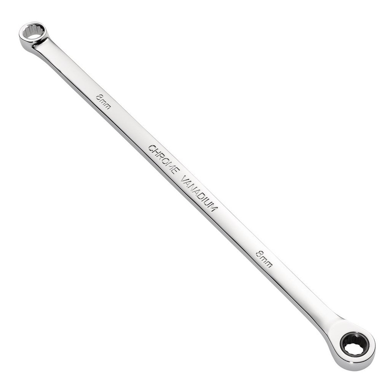 Draper Tools HI-TORQ® Metric Extra-Long Double Ring Ratchet Spanner, 8mm