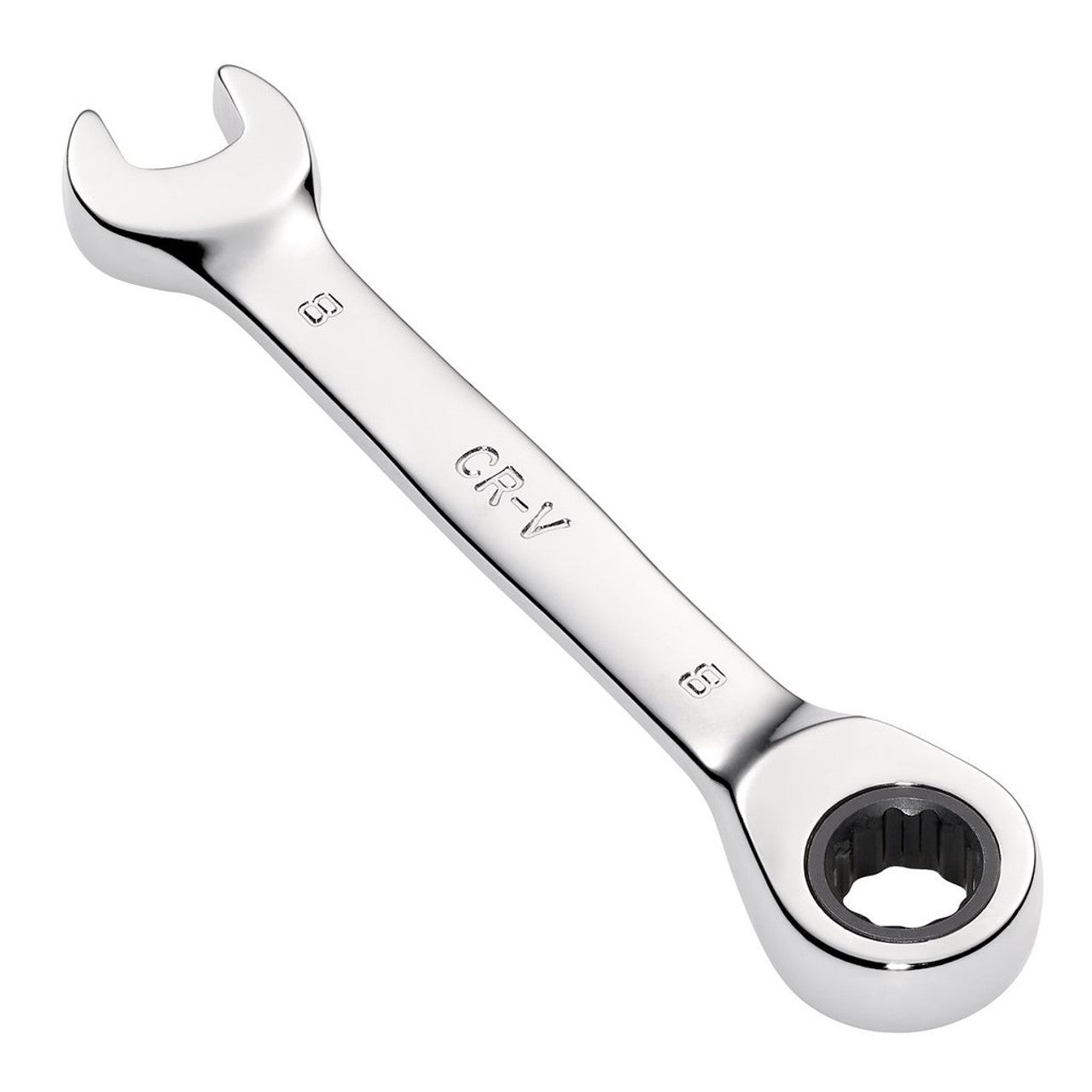 Draper Tools HI-TORQ® Metric Stubby Ratchet Combination Spanner, 8mm
