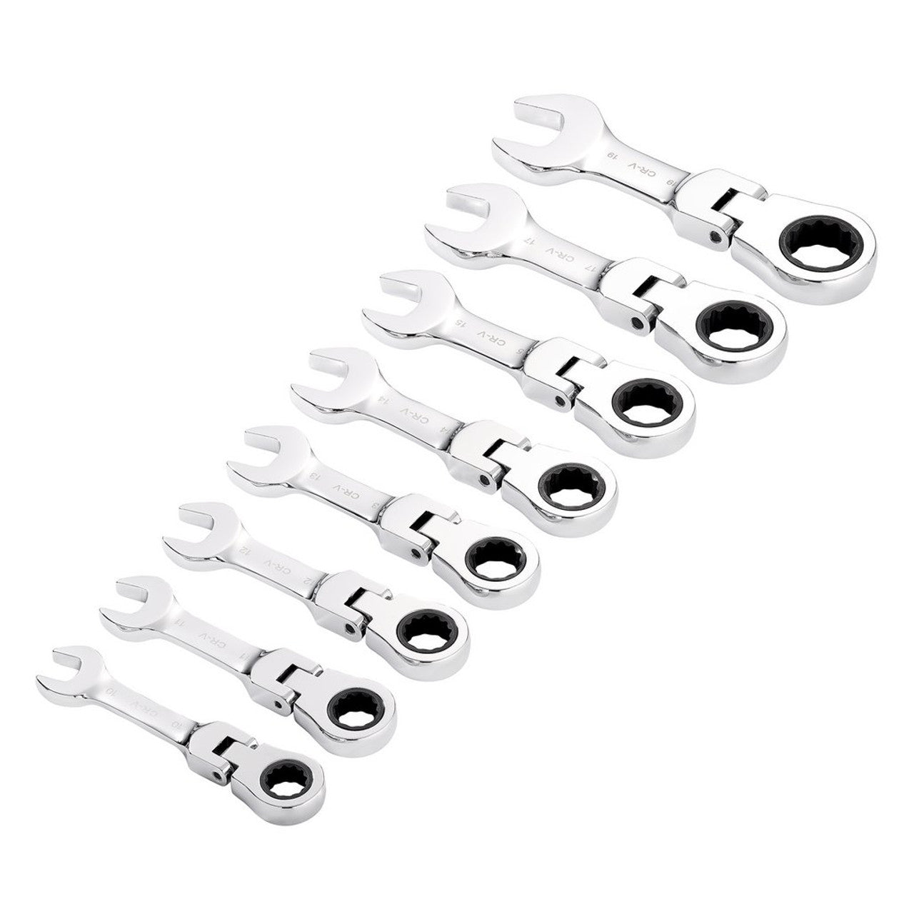 Draper Tools HI-TORQ® Metric Stubby Flexible Head Ratchet Combination Spanner Set (8 Piece)