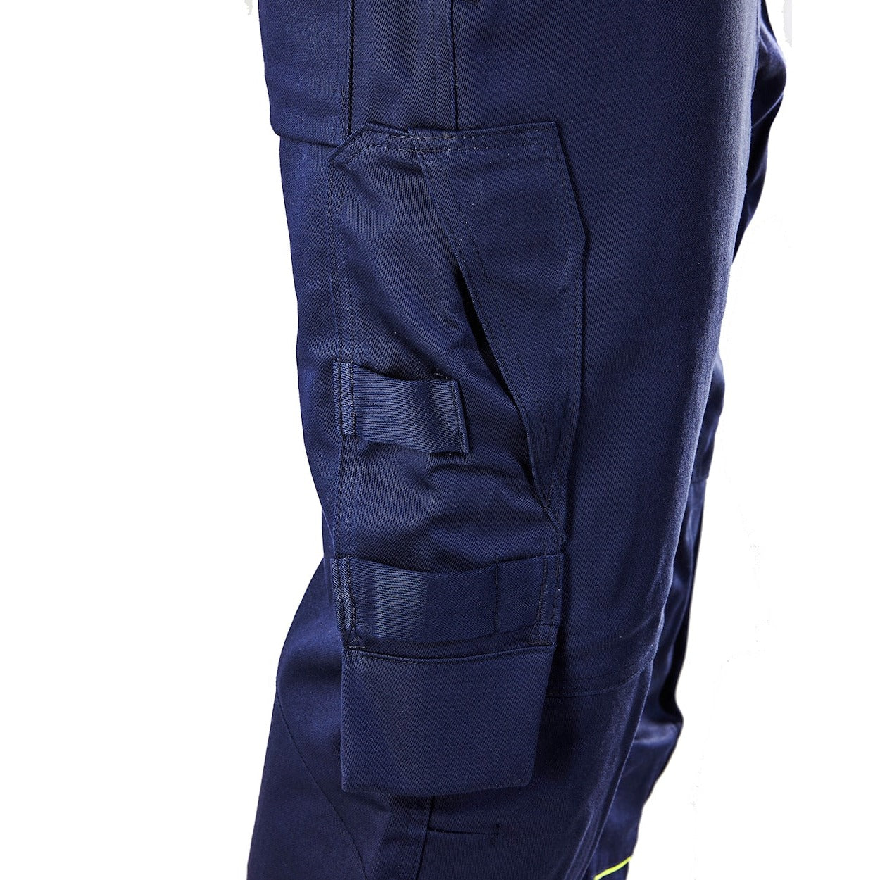 Blaklader Welding Trousers 1701 #colour_navy-blue-hi-vis-yellow