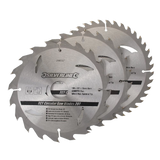 Silverline TCT Circular Saw Blades 20, 24, 40T 3Pk