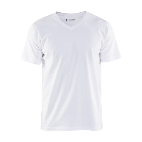 Blaklader T-Shirt, V-Neck 3360 #colour_white