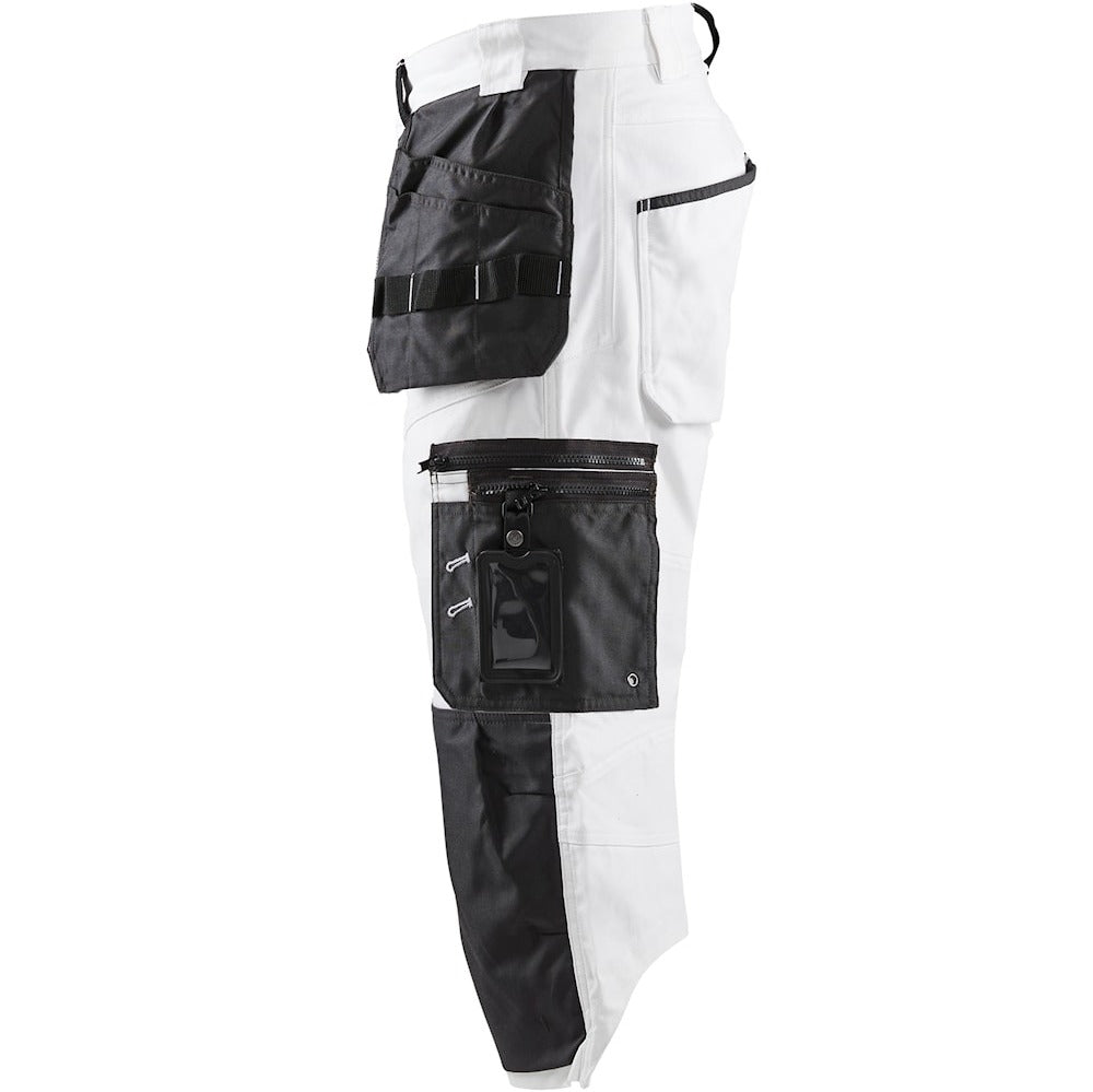 Blaklader X1500 Painters Pirate Trousers 1511 #colour_white-dark-grey