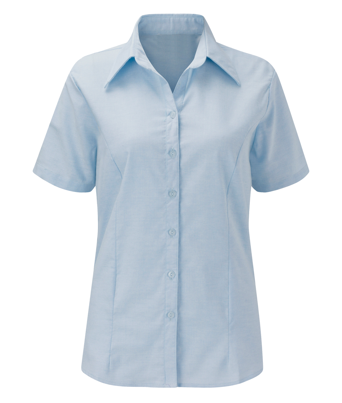 Orbit International Oxford Blouse: Short Sleeve