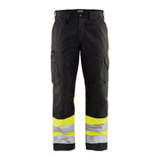 Blaklader Hi-Vis Trousers 1564 - Black/Hi-Vis Yellow