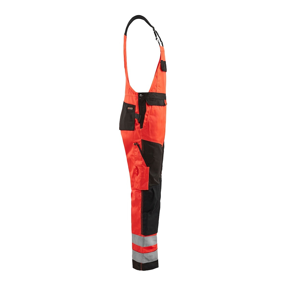 Blaklader Hi-Vis Bib Trousers 2660 - Red Hi-Vis/Black