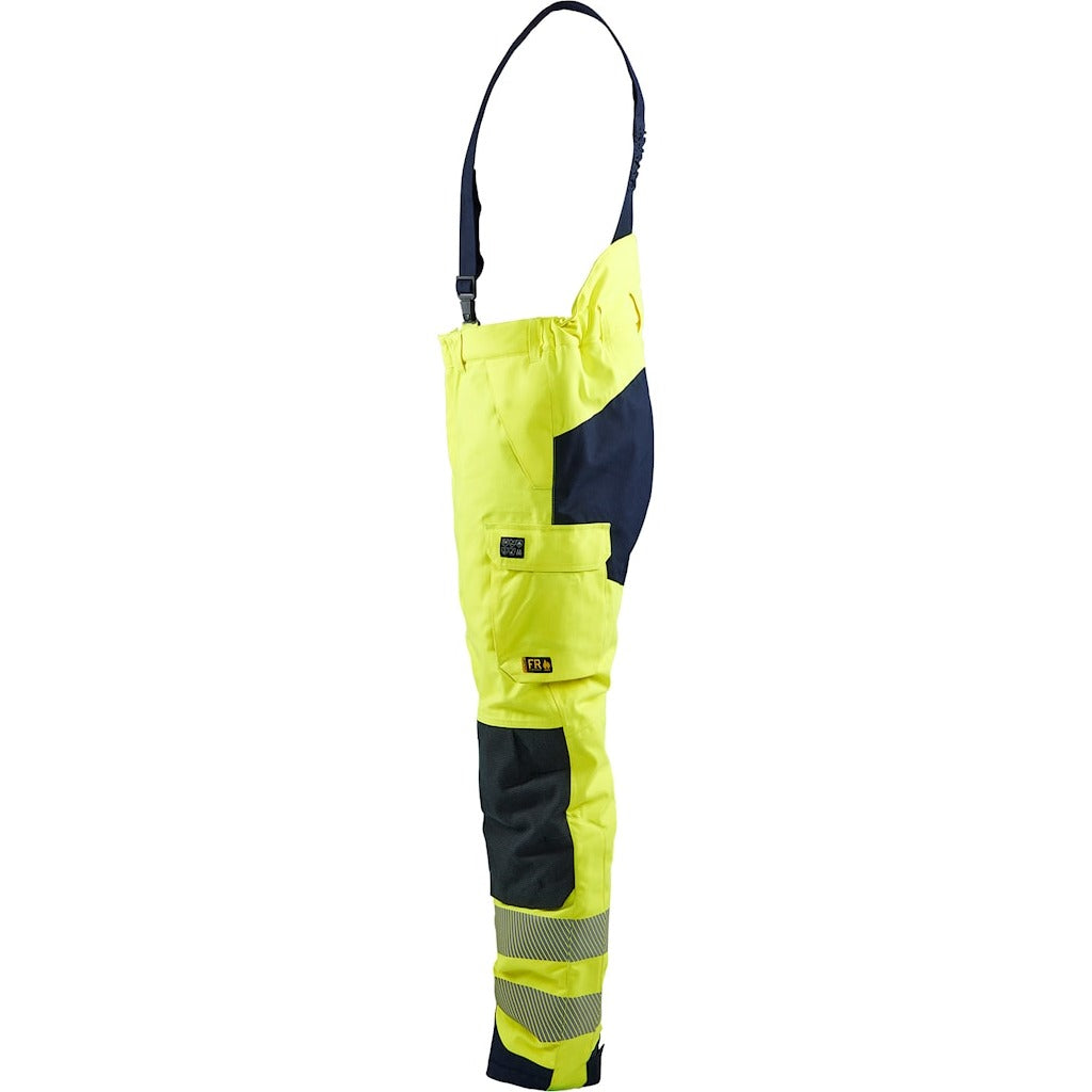 Blaklader Multinorm Winter Bib Overall 1817 #colour_hi-vis-yellow-navy-blue
