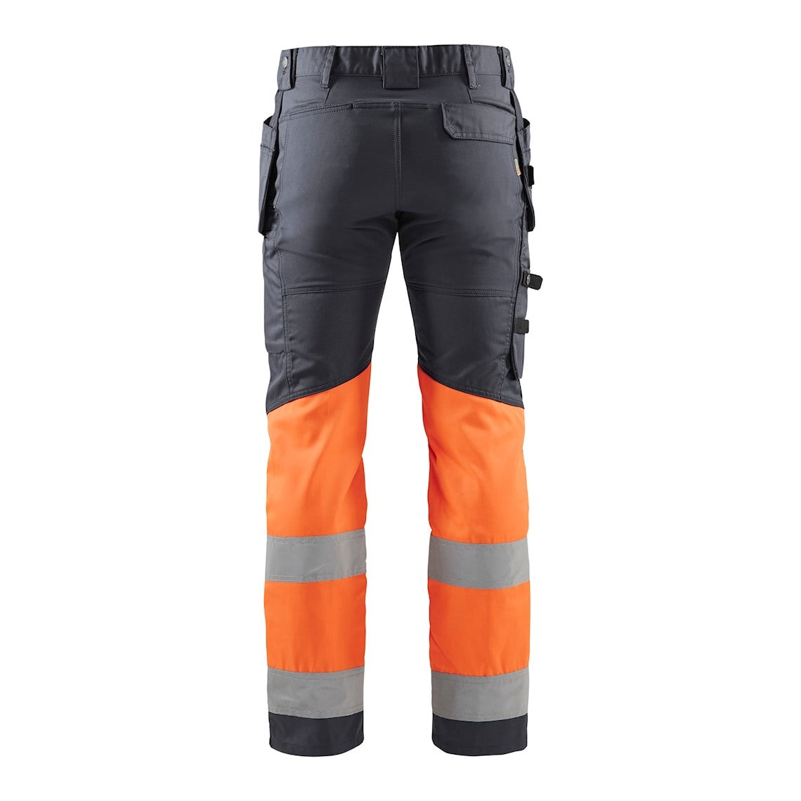 Blaklader Hi-Vis Trousers with Stretch 1558 - Mid Grey/Hi-Vis Orange