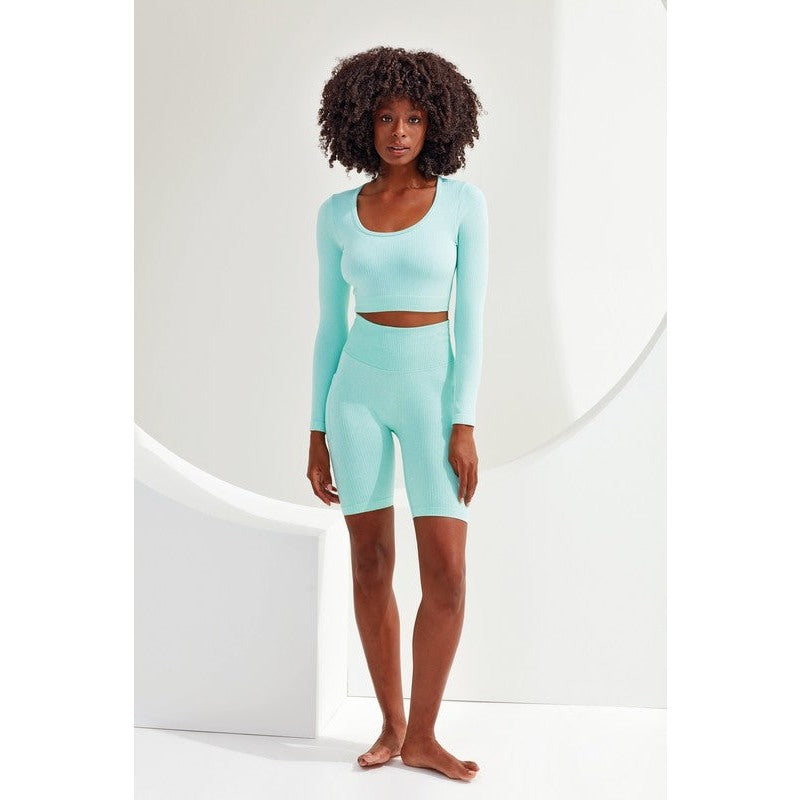 Women's TriDri® Ribbed Seamless '3D Fit' Crop Top