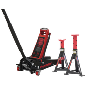 Sealey Trolley Jack 3t & Axle Stands (Pair) 3t per Stand Combo 3040ARCOMBO