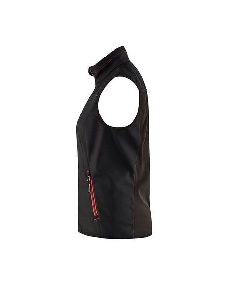 Blaklader Women's Softshell Vest 3851 #colour_black-red