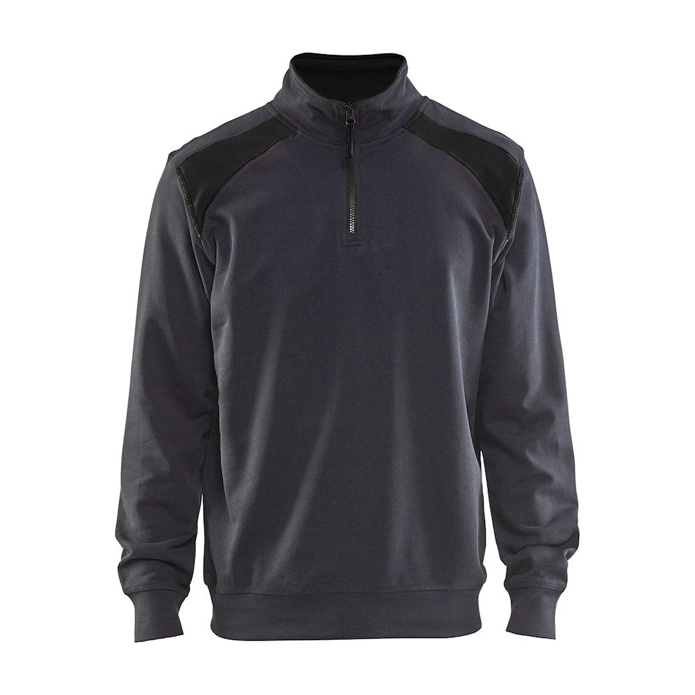 Blaklader Half-Zip 2-Tone Sweatshirt 3353 - Mid Grey/Black