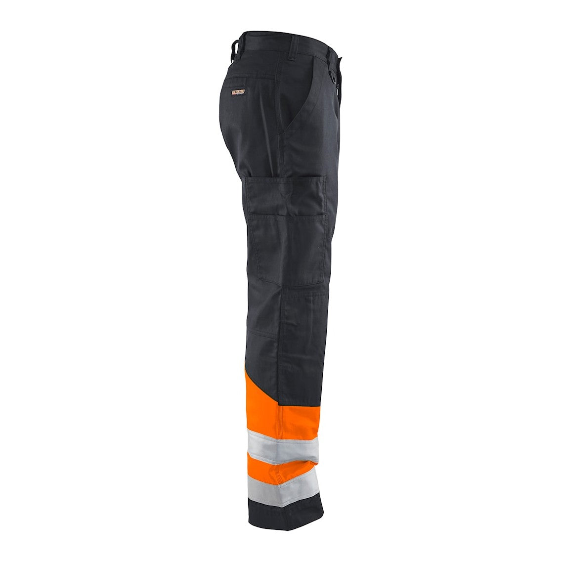 Blaklader Hi-Vis Trousers 1564 - Mid Grey/ Hi-Vis Orange