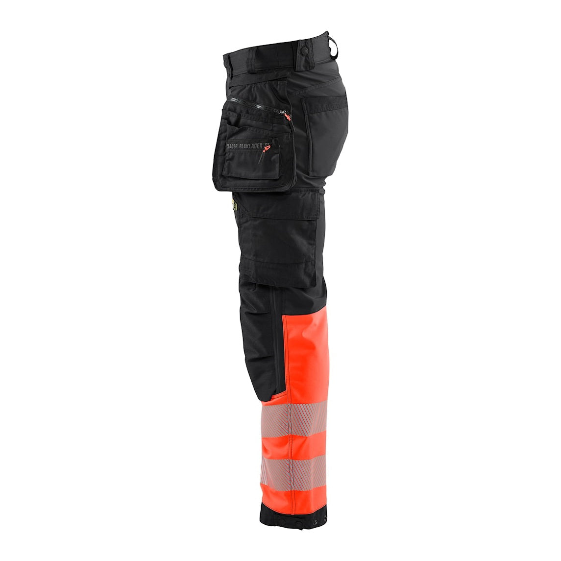Blaklader Softshell Hi-Vis Trousers 1821 #colour_black-red-hi-vis