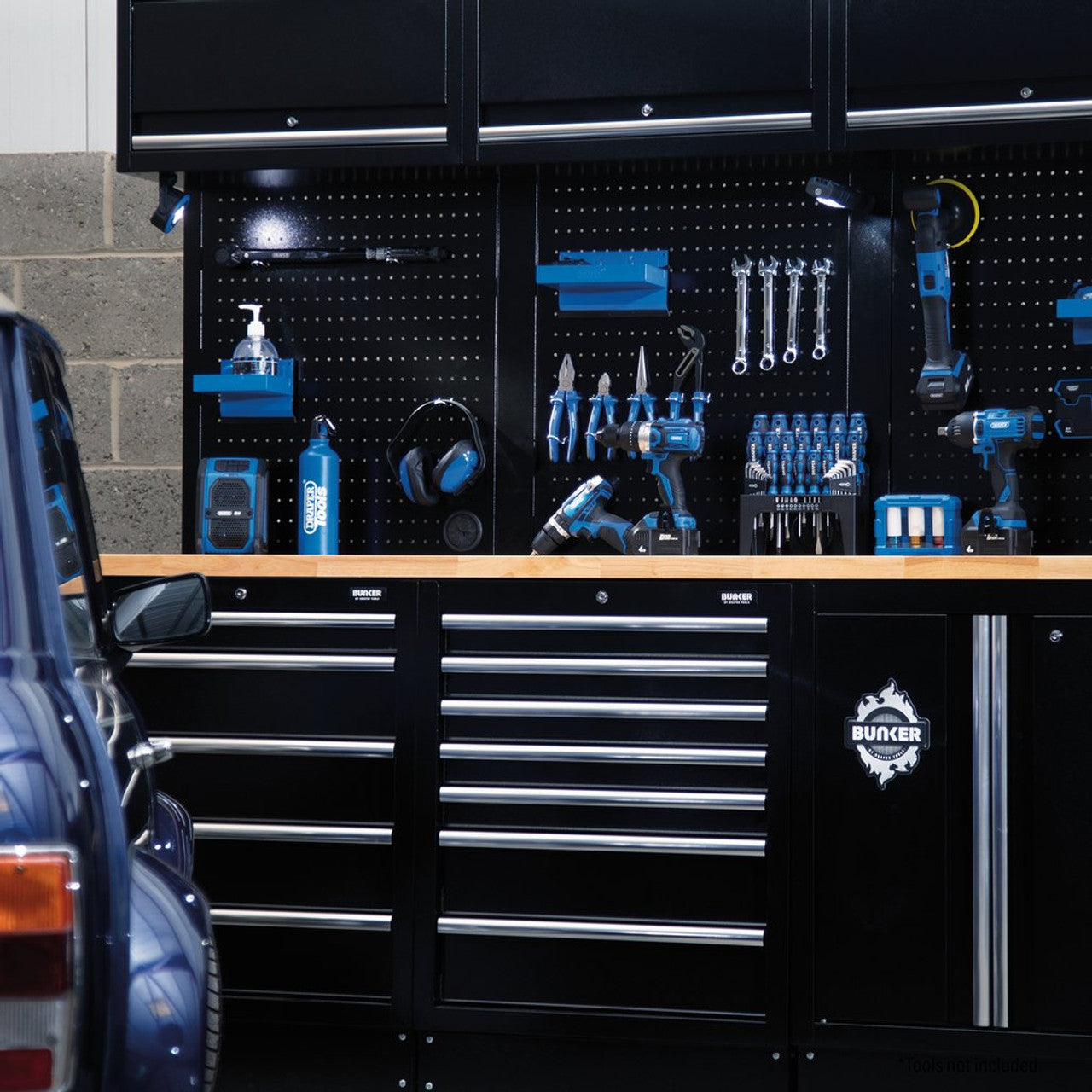 Draper Tools Bunker Modular Hardwood Worktop, 1360mm