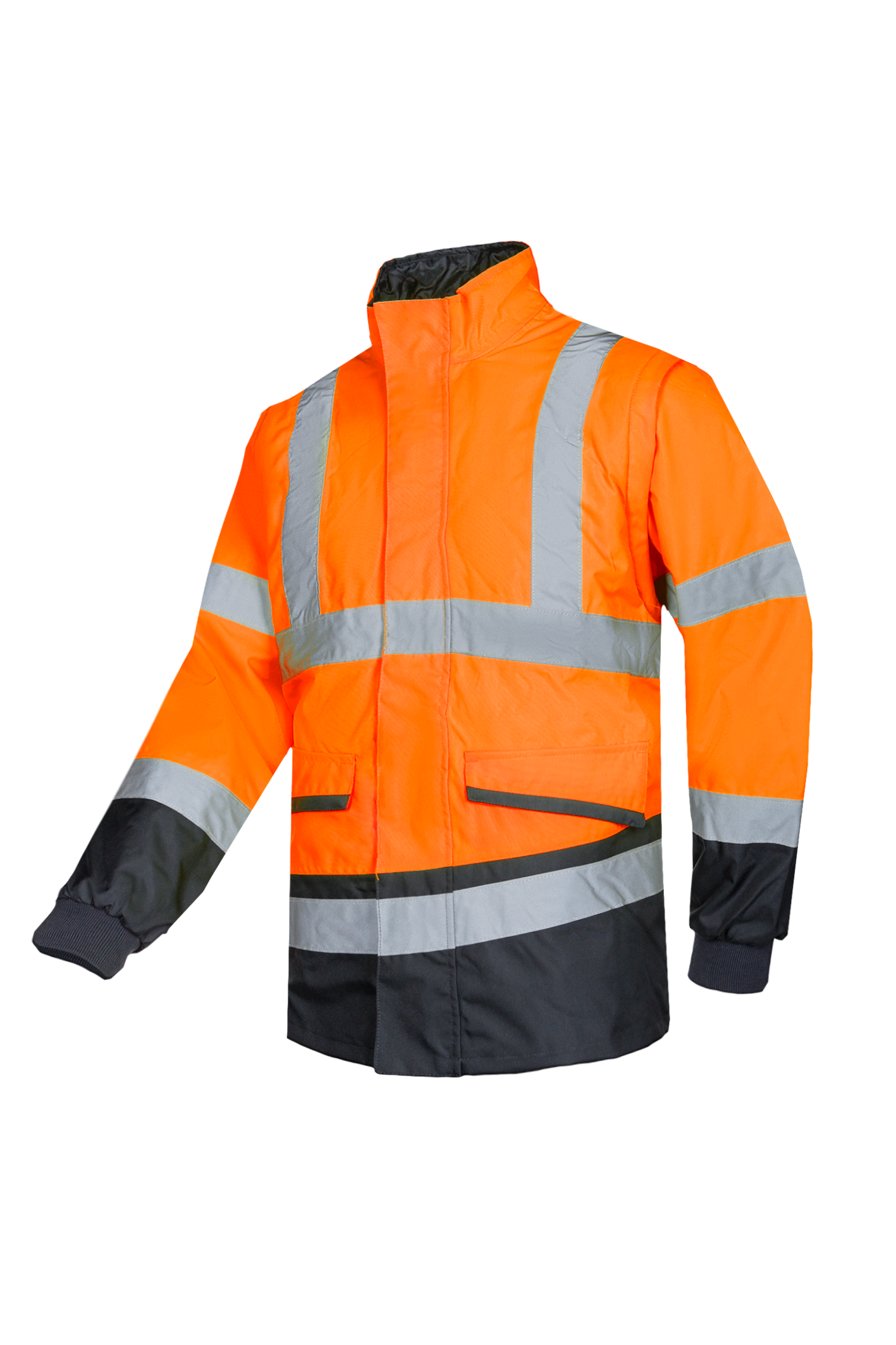 Sioen Malbro Hi-Vis Bomber Jacket With Detachable Sleeves