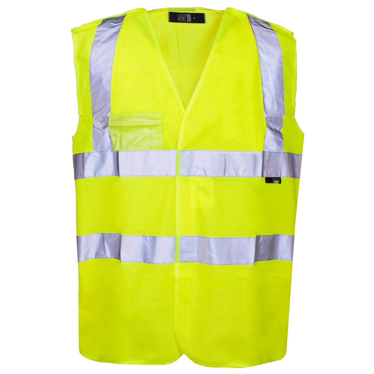 Supertouch Hi Vis Yellow Pull Apart Vest - ID Pocket