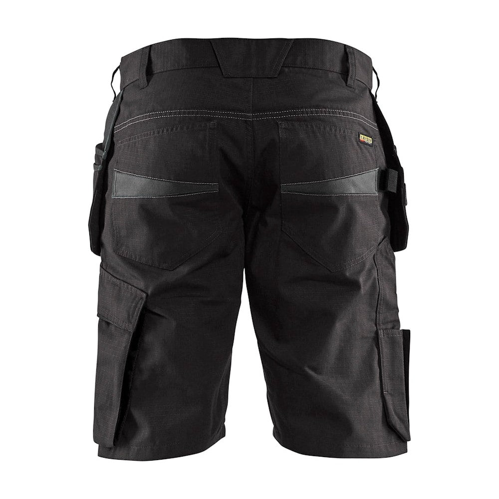 Blaklader Service Shorts with Nailpockets 1494 #colour_black-dark-grey