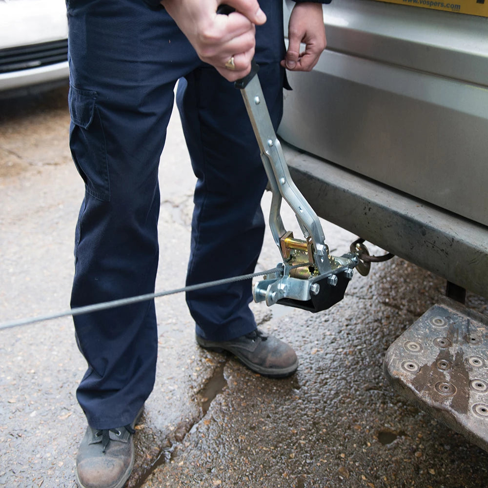 Silverline Heavy Duty Hand Cable Puller - 3500kg/3m Cable