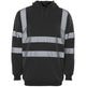 Supertouch Hi Vis Black Hooded Sweatshirt