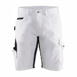 Blaklader Painter's Shorts with Stretch 1094 #colour_white-dark-grey