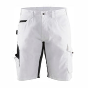 Blaklader Painter's Shorts with Stretch 1094 #colour_white-dark-grey