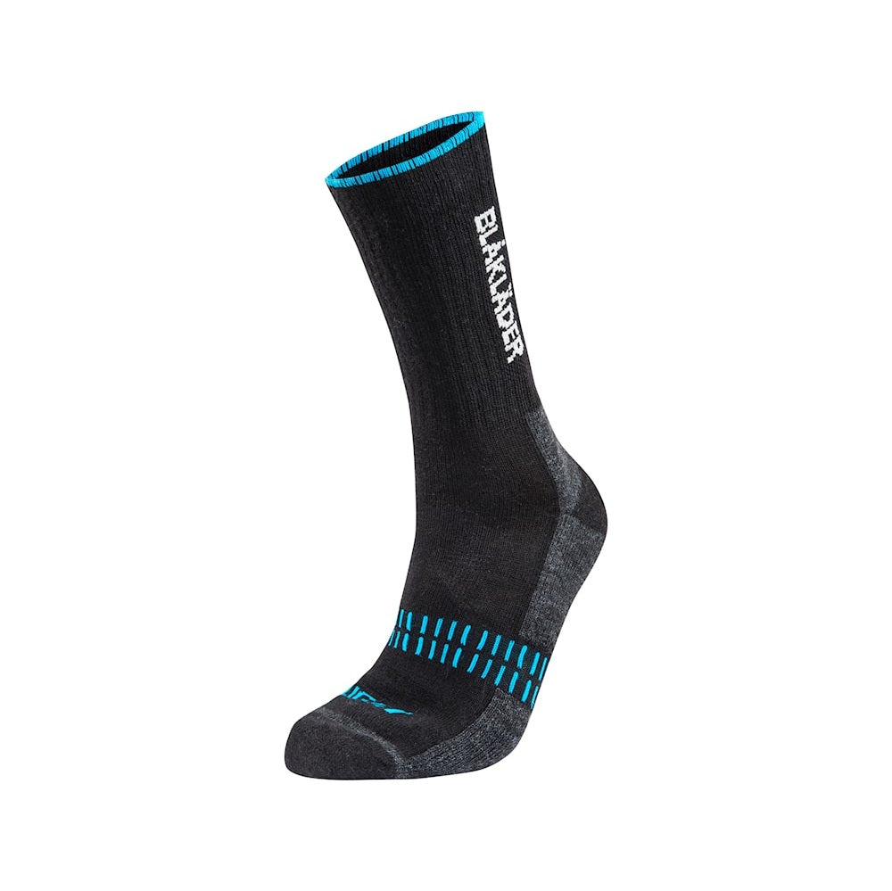 Blaklader Light Sock 2191 #colour_black-neon-blue