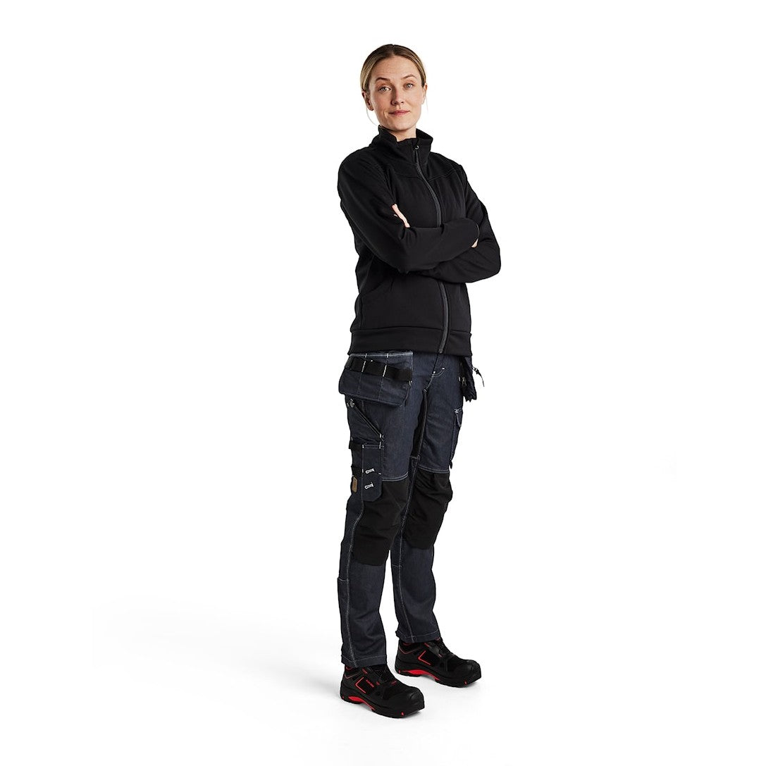 Blaklader Women's Sweatshirt with Full Zip 3394 #colour_black-dark-grey