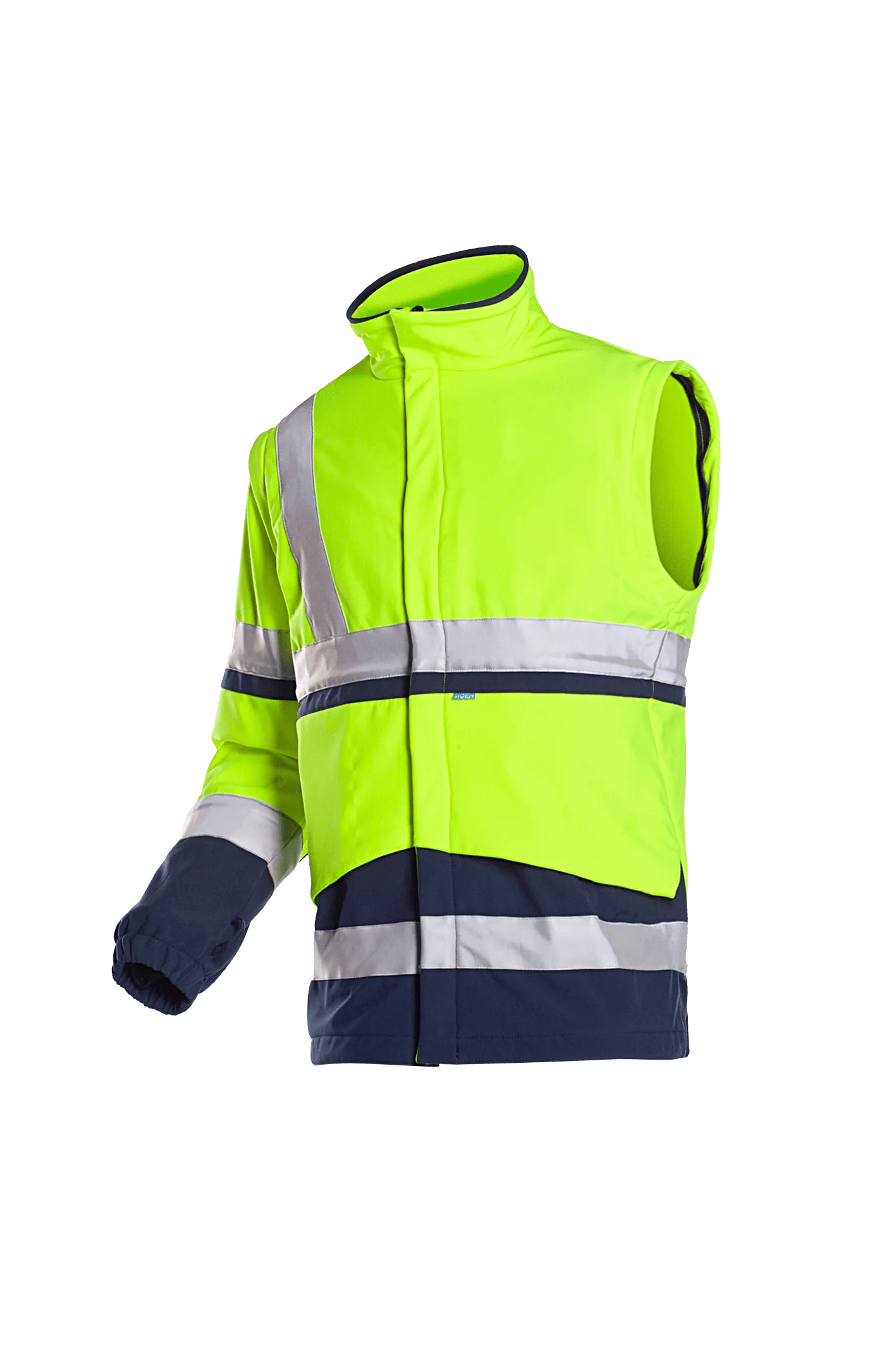 Sioen Powell Hi-Vis Rain Jacket With Detachable Softshell Jacket
