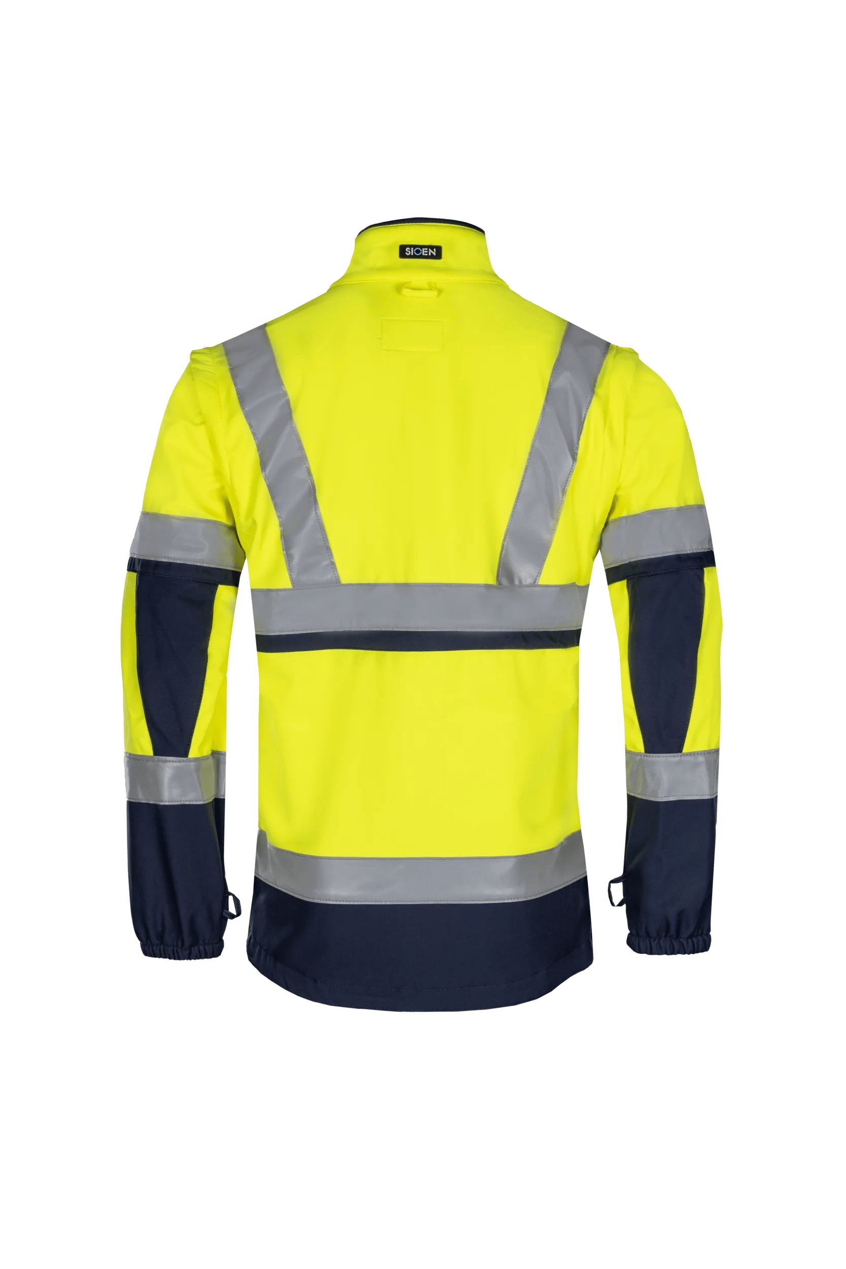 Sioen Powell Hi-Vis Rain Jacket With Detachable Softshell Jacket