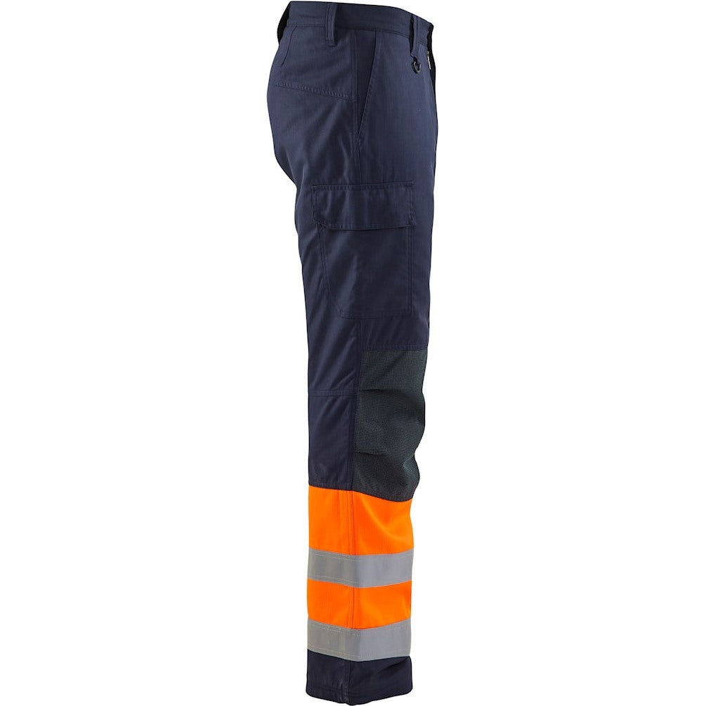 Blaklader Multinorm Inherent Winter Trousers 1869 #colour_navy-blue-orange