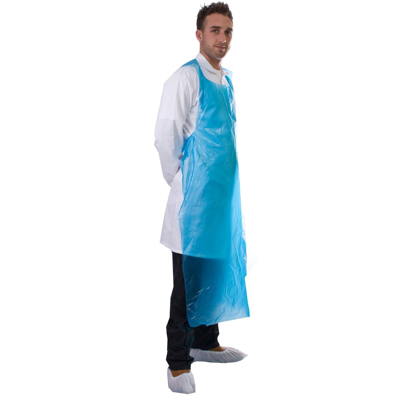 Supertouch PE Apron Blue 76x122 Roll 100u