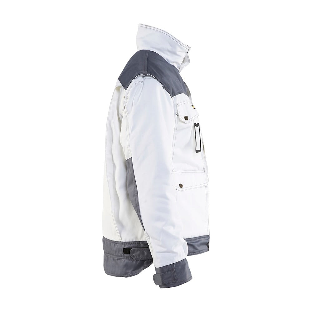 Blaklader Painters Lined Jacket 4865 #colour_white-grey