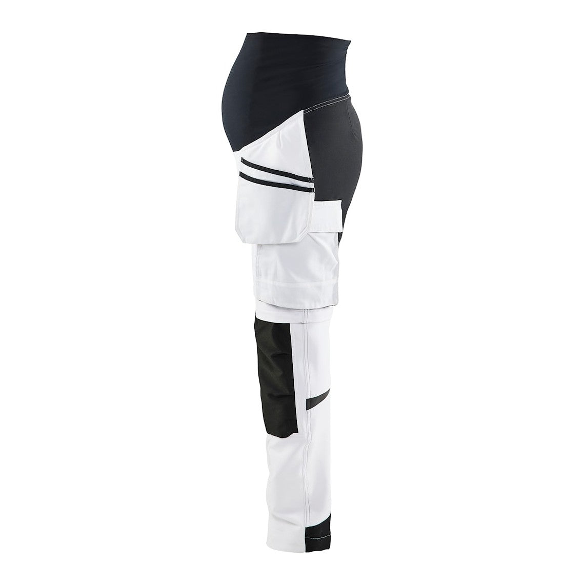 Blaklader Maternity Trousers Painter Zip-Off 7102 #colour_white-black