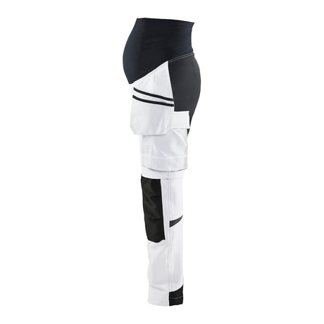 Blaklader Maternity Trousers Painter Zip-Off 7102 #colour_white-black