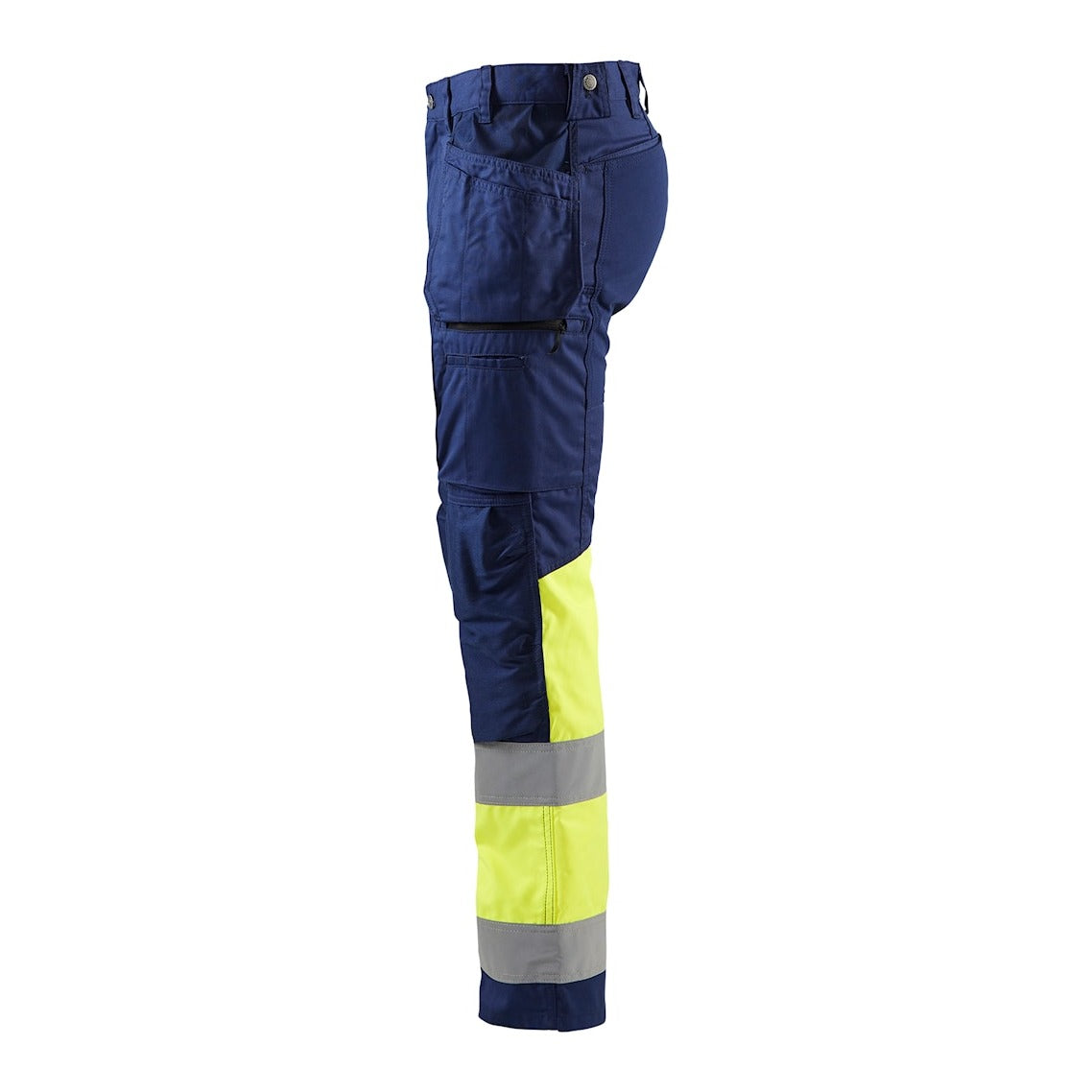 Blaklader Hi-Vis Trousers with Stretch 1558 - Navy Blue/Hi-Vis Yellow