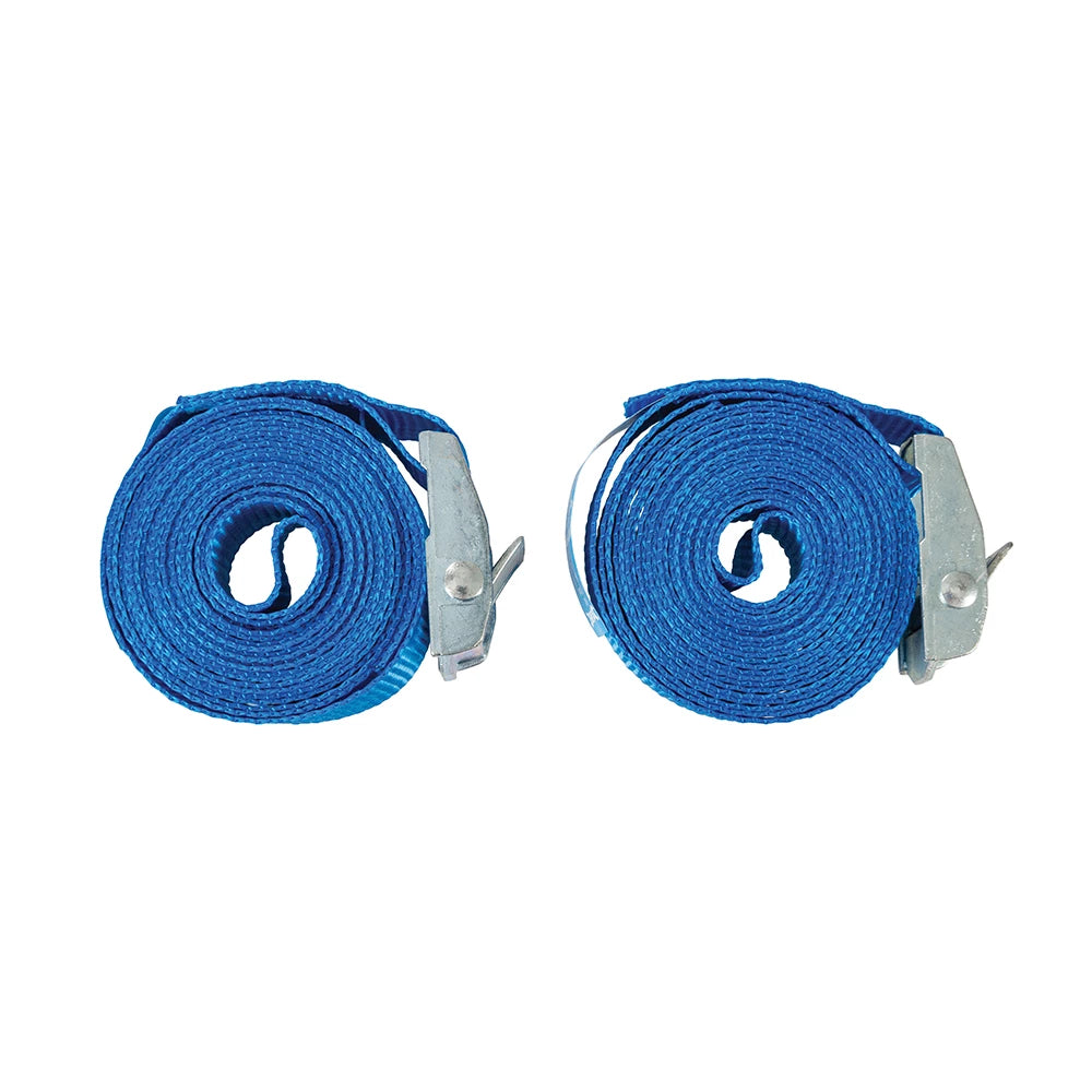 Silverline Cam Buckle Tie Down Strap 2.5M X 25Mm 2Pk