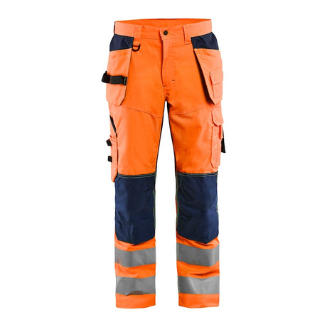 Blaklader Ventilated Hi-Vis Trousers 1565 #colour_orange-navy-blue